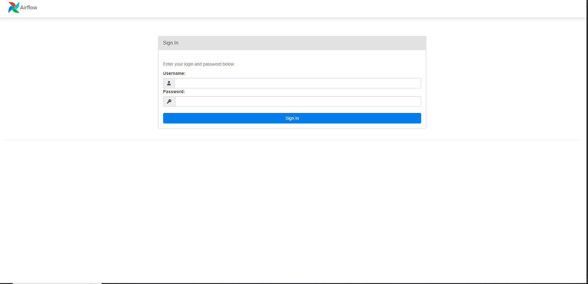 Airflow login